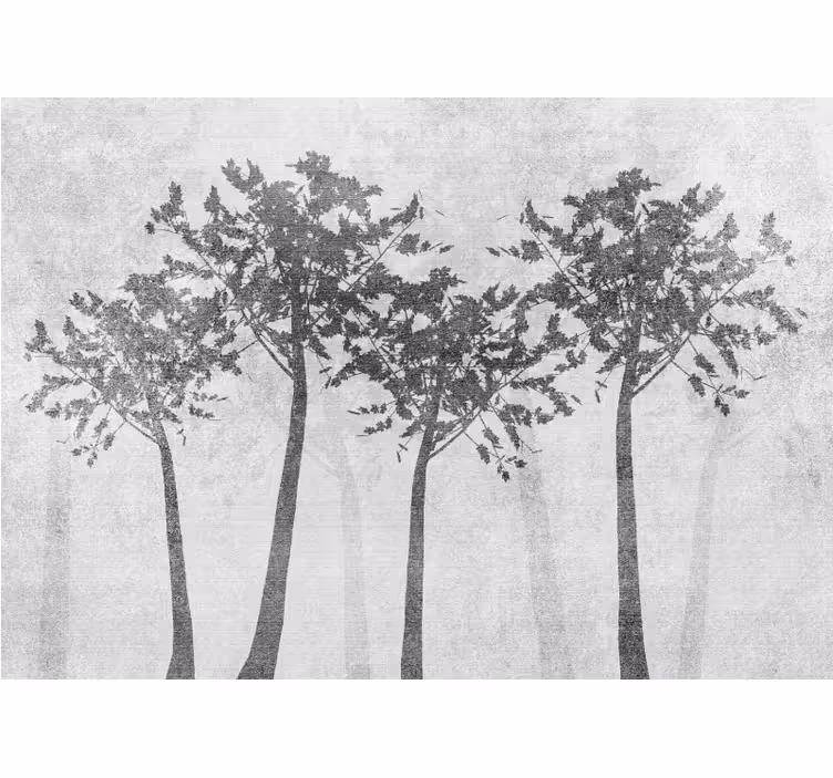 Fotomural de arboles Sombras de árboles de estilo escandinavo - TenVinilo