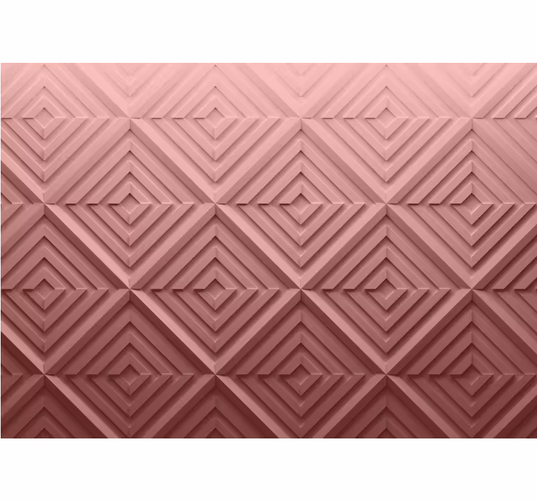 Fotomural 3D Abstracción geométrica rosa - TenVinilo