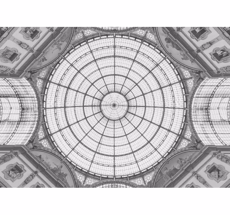 Mural de arte cúpula de vidrio arquitectónica - TenVinilo