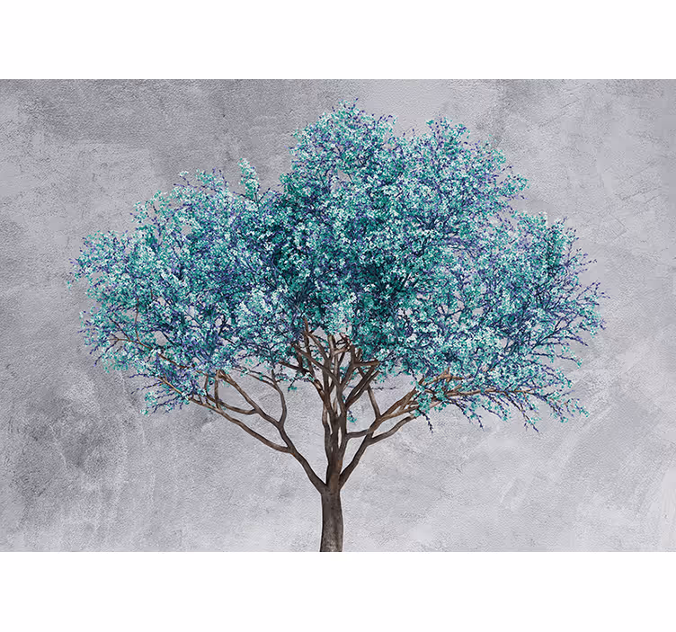Mural de árboles Árbol estilizado con hojas - TenVinilo