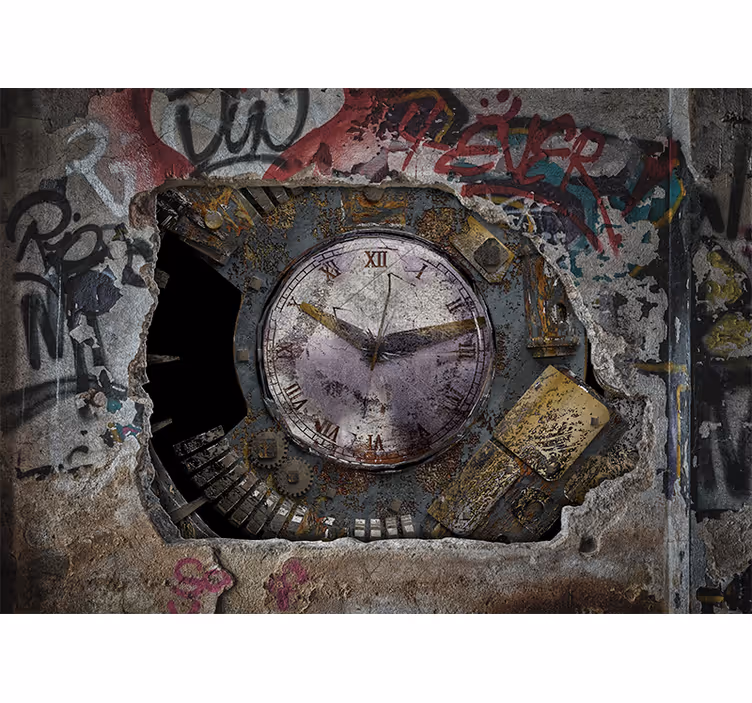 Fotomural moderno Cemento gris industrial de antaño - TenVinilo