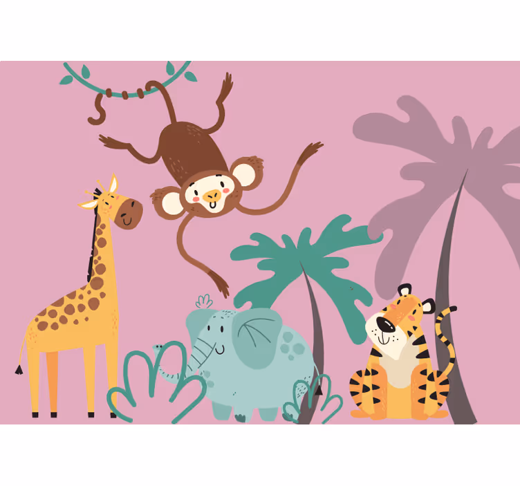 Fotomural animale Jungla infantil "boho" - TenVinilo
