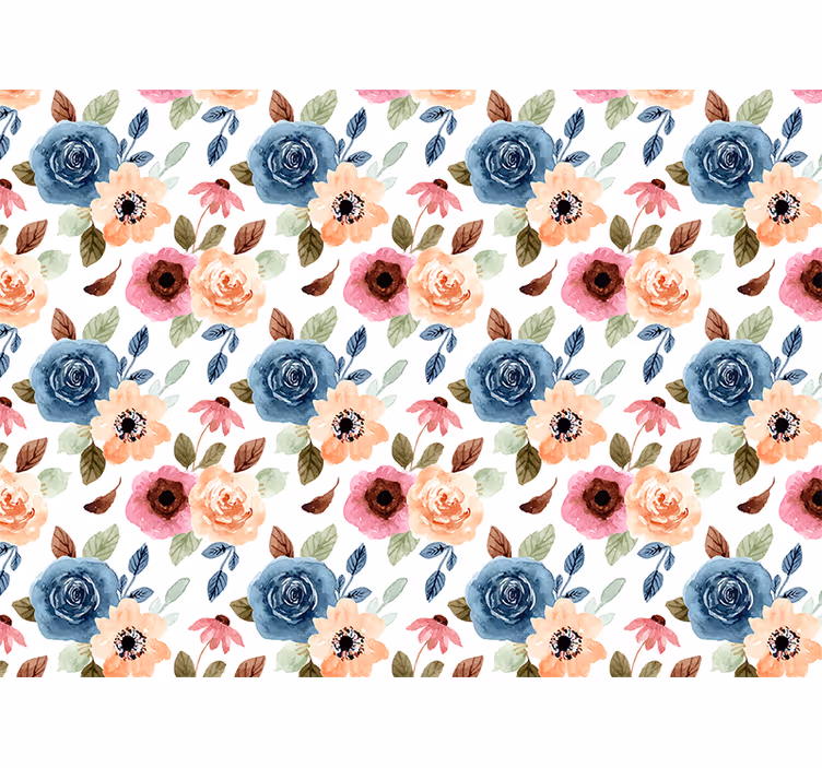 Mural de flores composición floral - TenVinilo