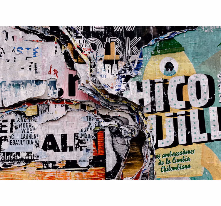 Fotomural arte urbano Grafiti en capas - TenVinilo