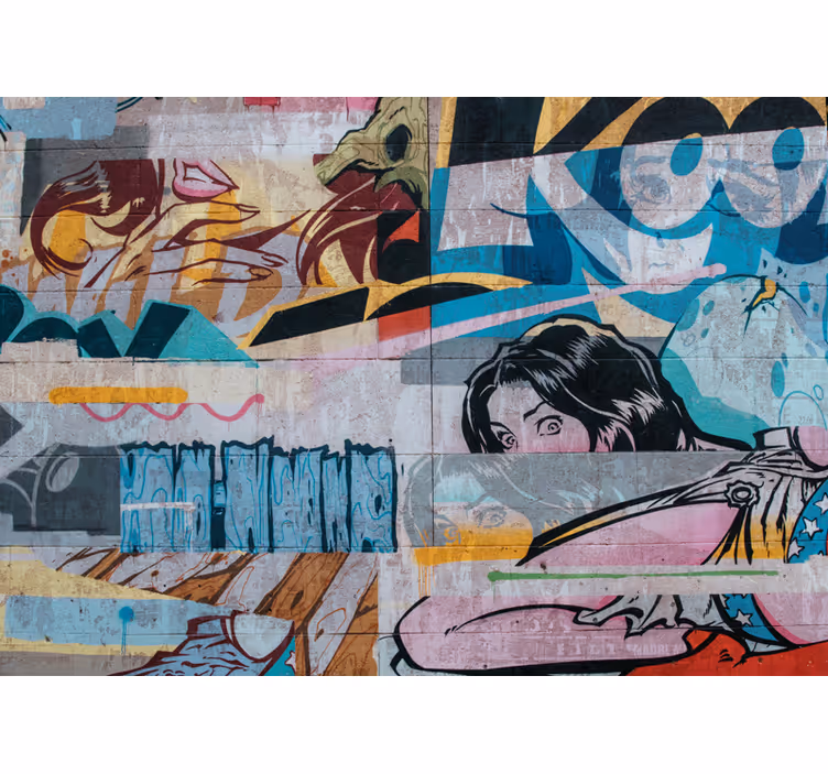 Mural graffiti graffiti metropolitano - TenVinilo