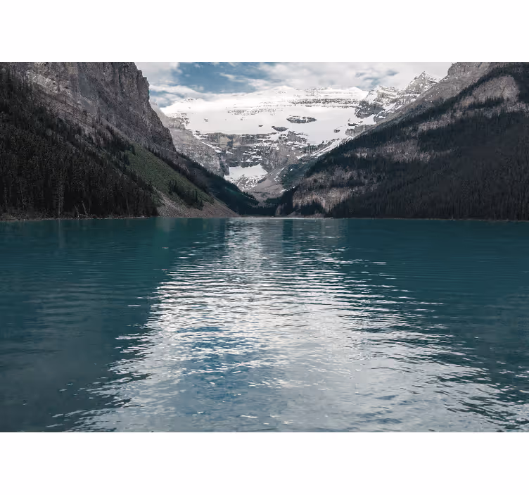 Fotomural 3D Río de paisaje de montaña 3d - TenVinilo