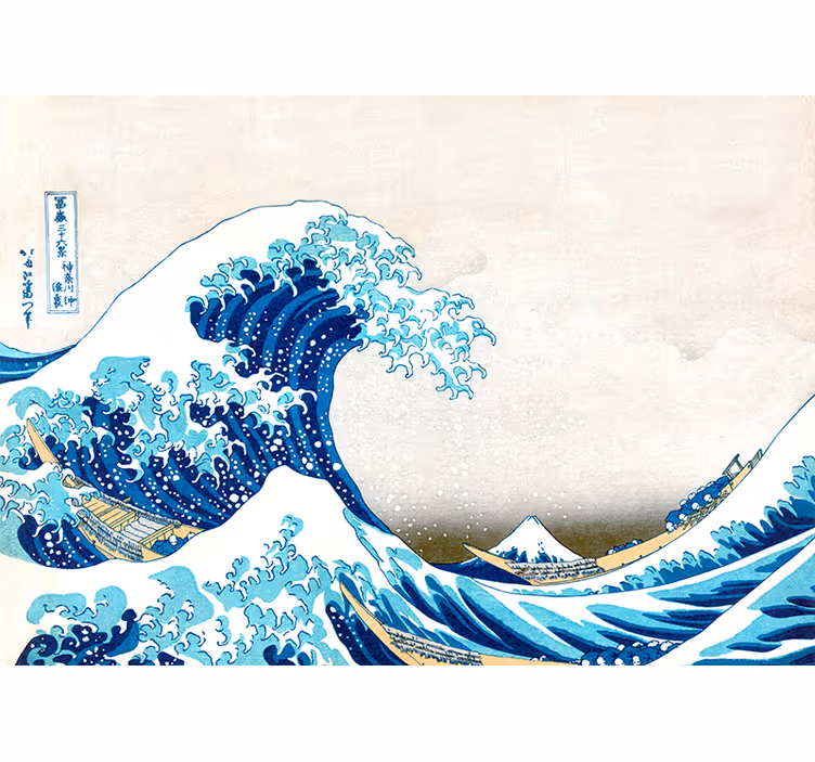 Fotomural arte clásico onda kanagawa - TenVinilo