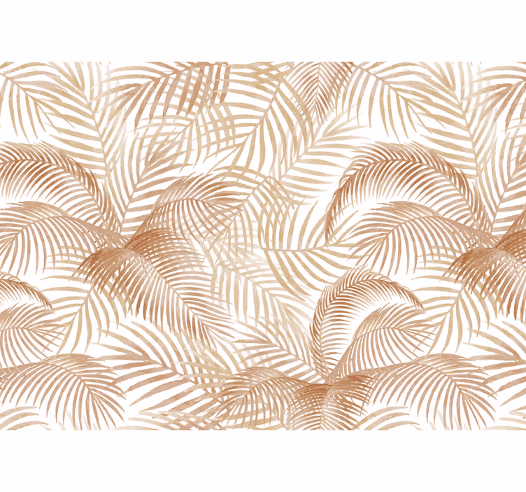 Papel mural terracota palmeras exóticas - TenVinilo