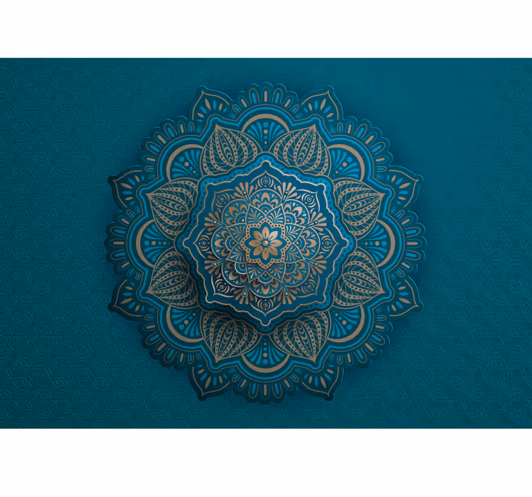 Fotomural mandala Mandala turquesa - TenVinilo