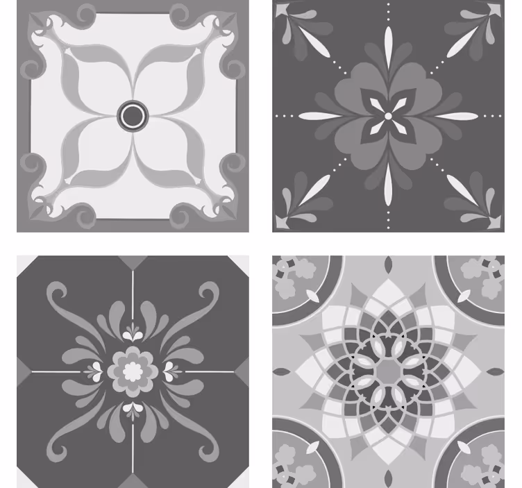 Posavasos patrón gris intrincado - TenVinilo