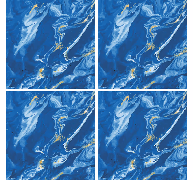 Posavasos mármol azul enrollado - TenVinilo