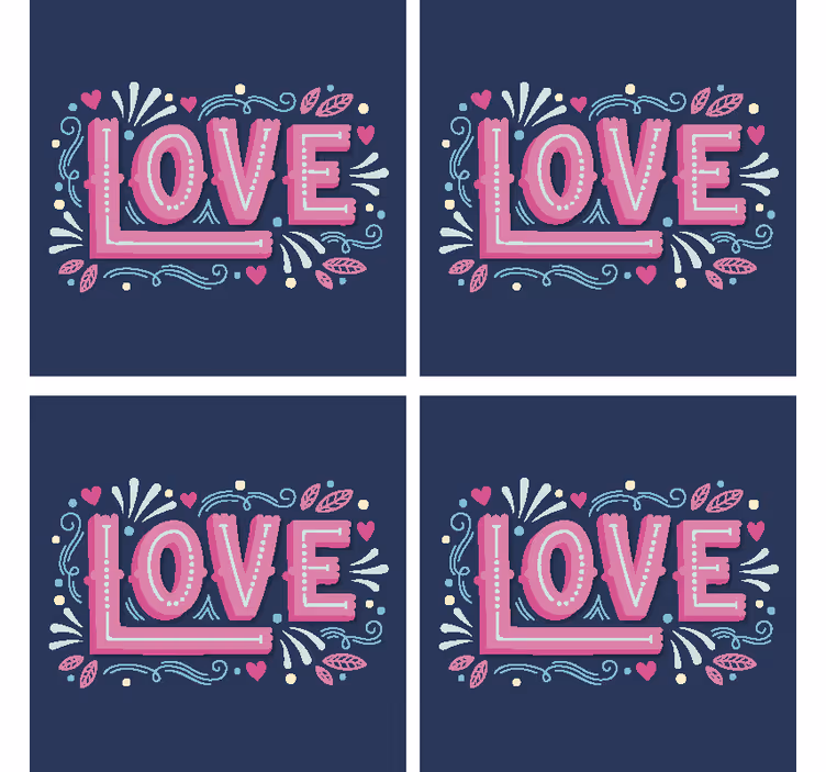 Posavasos con frases tipografía de amor divertida - TenVinilo