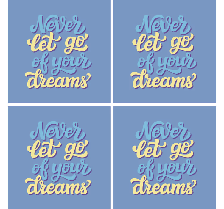 Posavasos con frases arte tipográfico inspirador - TenVinilo