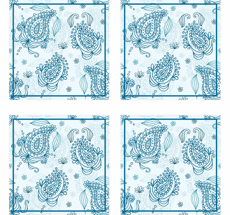 Posavasos con motivo de estampado floral - TenVinilo