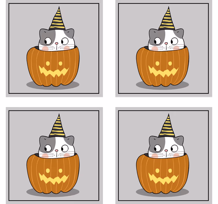 Posavasos halloween gato con sombrero de calabaza - TenVinilo
