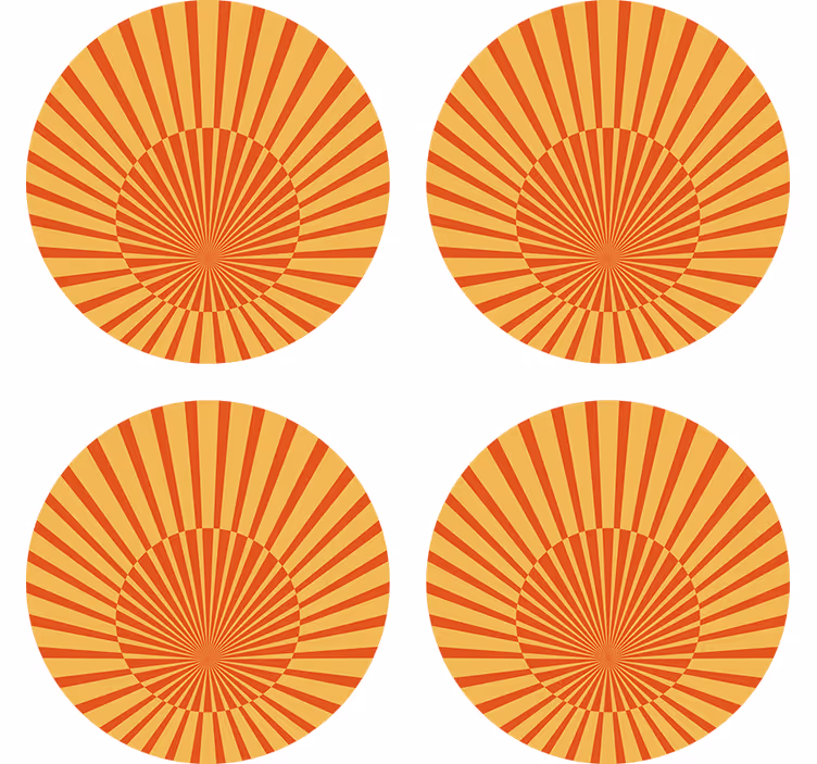 Posavasos patrón radiante de rayos de sol - TenVinilo