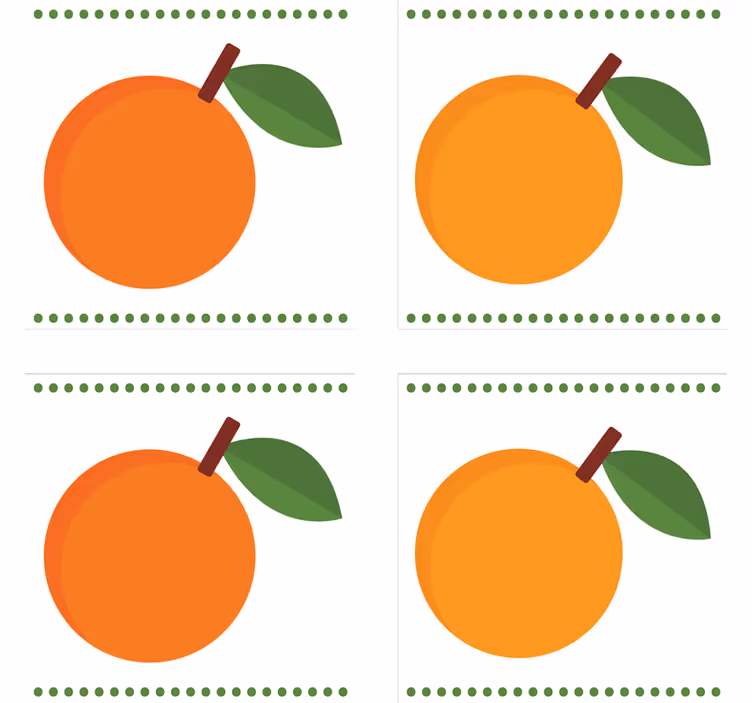 Posavasos de cítricos de naranja de arte de dibujos animados - TenVinilo