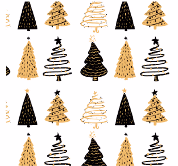 Posavasos navideño con diseño de árbol estilizado - TenVinilo