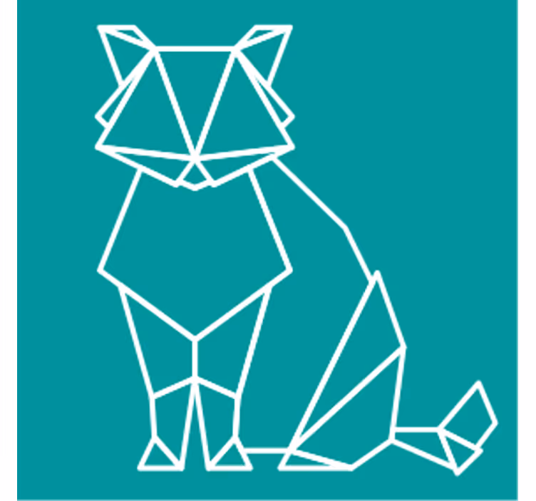 Posavasos frikis contornos de animales geométricos - TenVinilo