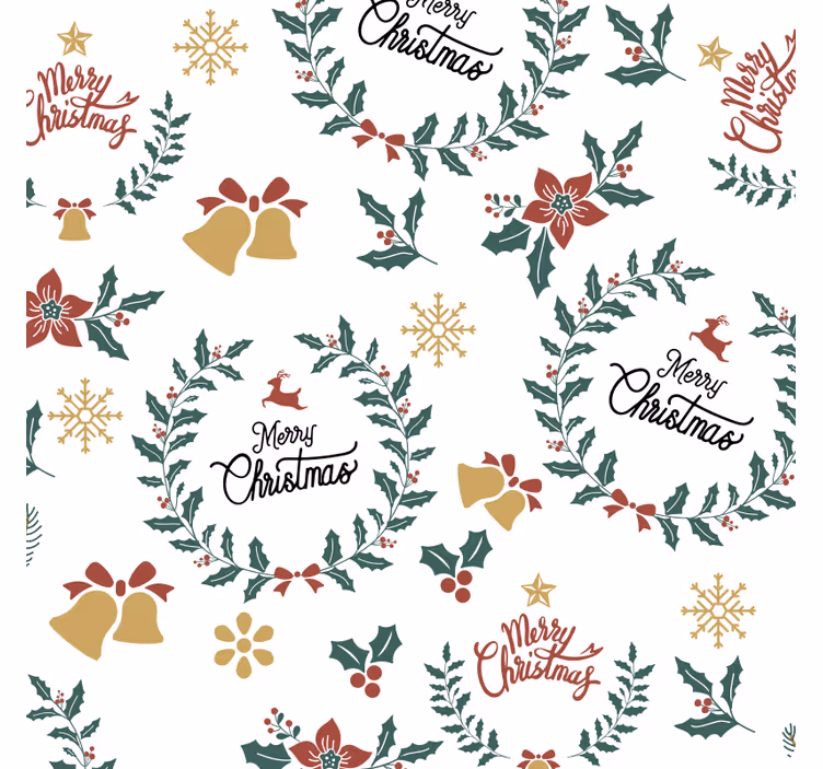 Posavasos navideño diseño festivo y alegre - TenVinilo