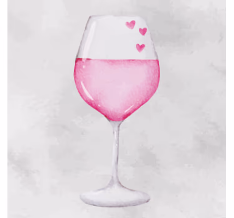 Posavasos moderno Vasos de vino - TenVinilo