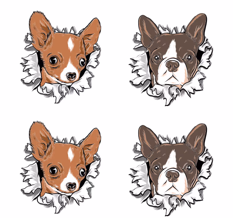 Posavasos frikis Lindos perros animados - TenVinilo