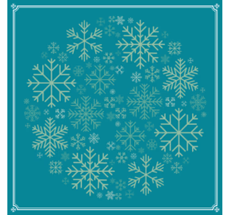 Posavasos navideño con diseño de copos de nieve - TenVinilo