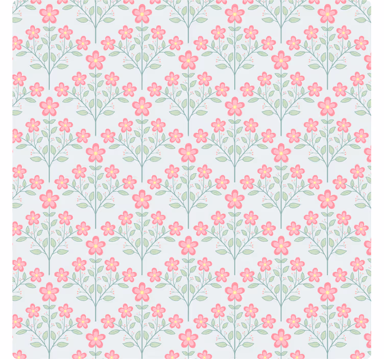 Posavasos patrón floral en pastel - TenVinilo