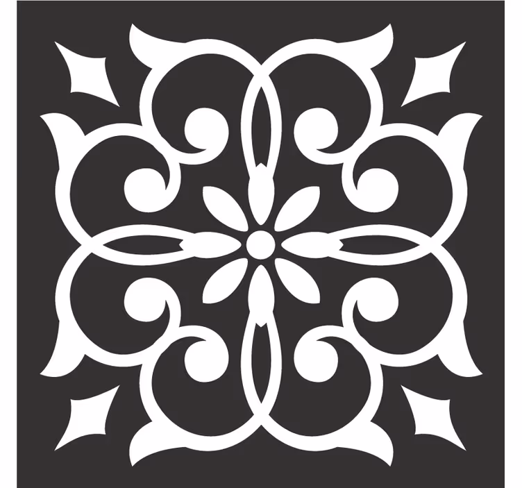 Posavasos moderno Forma de flor elegante encaje blanco - TenVinilo