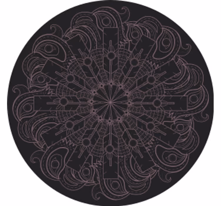 Posavasos vintage Patrón de mandala de flecha - TenVinilo
