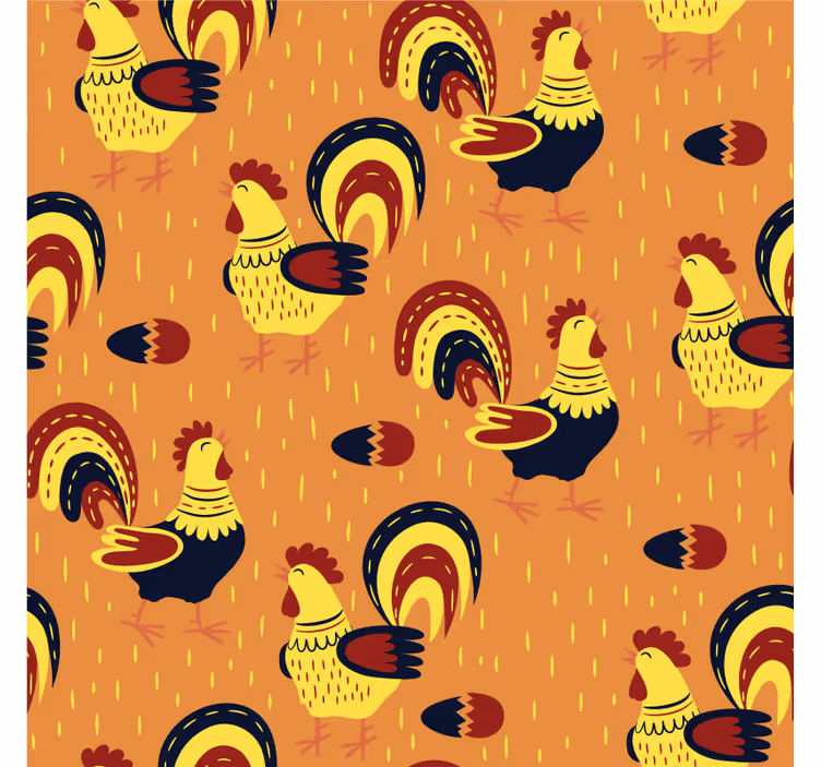 Posavasos moderno Colores originales de la sombra del gallo - TenVinilo