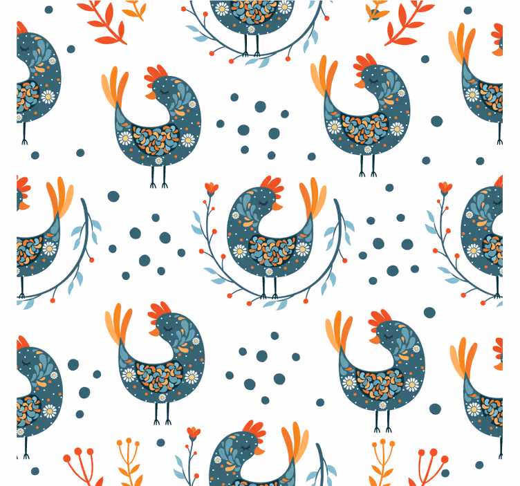 Posavasos frikis patrón de gallinas caprichosas - TenVinilo