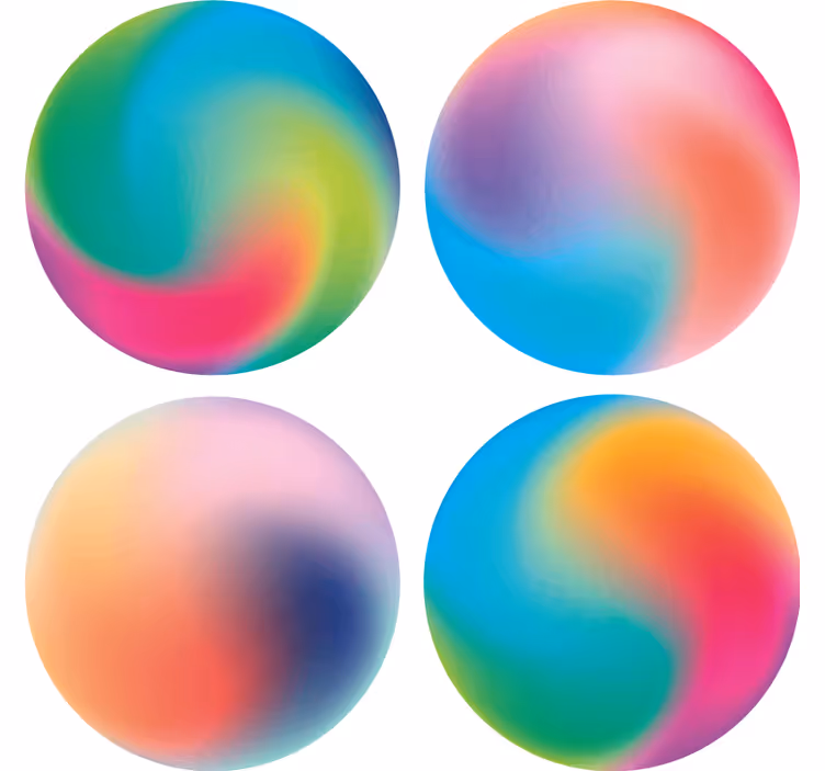 Posavasos patrones coloridos en espiral - TenVinilo