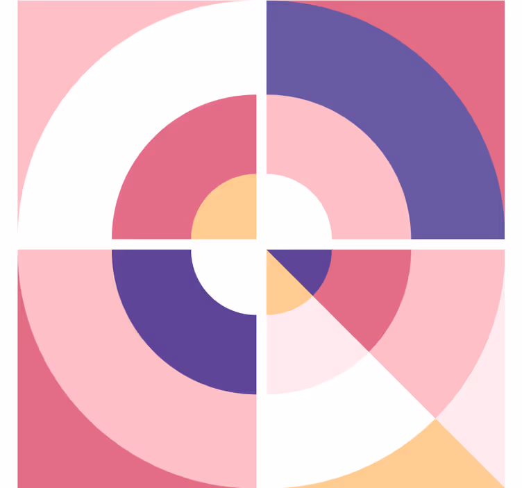 Posavasos moderno formas geométricas coloridas - TenVinilo