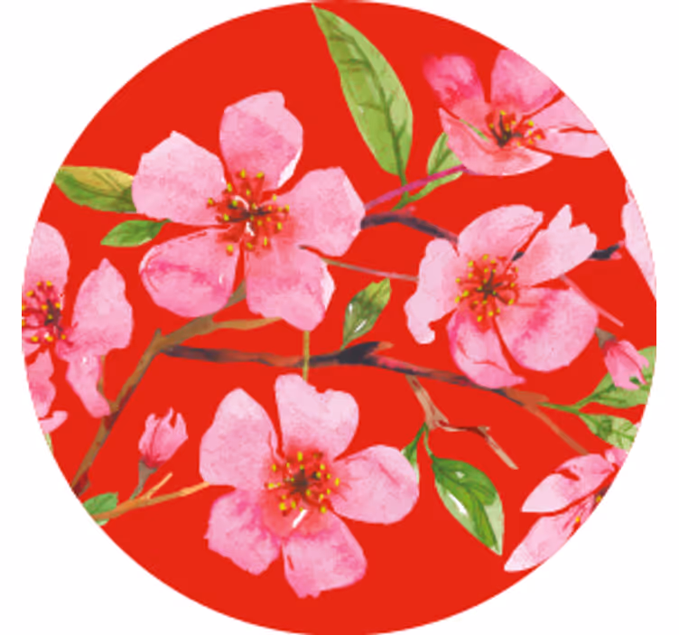 Posavasos florales en rosa blossom - TenVinilo