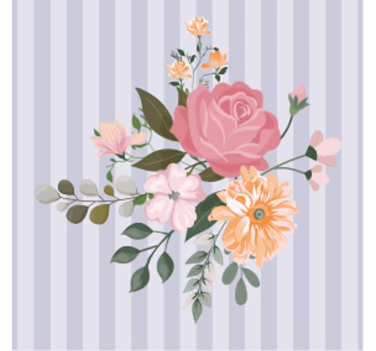 Posavasos vintage Ramo de flores delicadas - TenVinilo