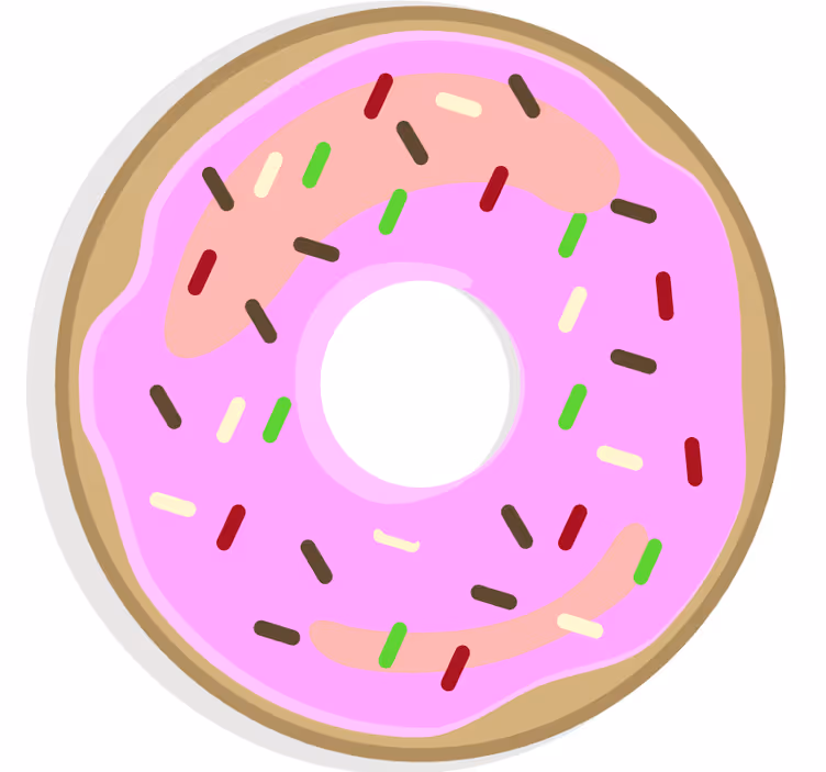 Posavasos moderno Rosquilla rosa - TenVinilo
