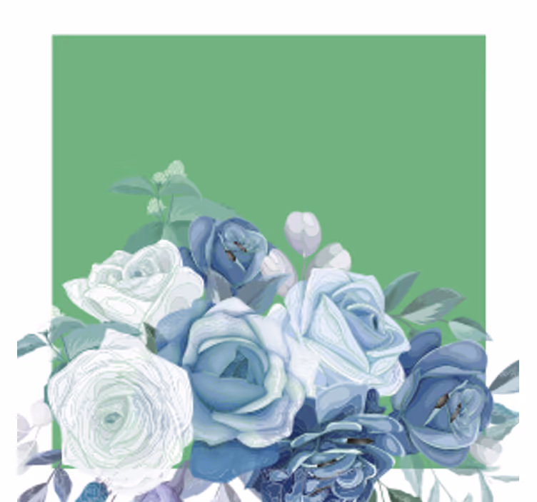 Posavasos boda arreglo floral elegante - TenVinilo