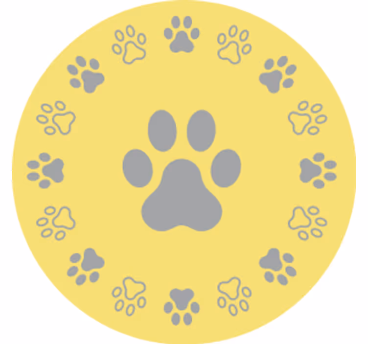 Posavasos moderno Huellas de perro pantones - TenVinilo