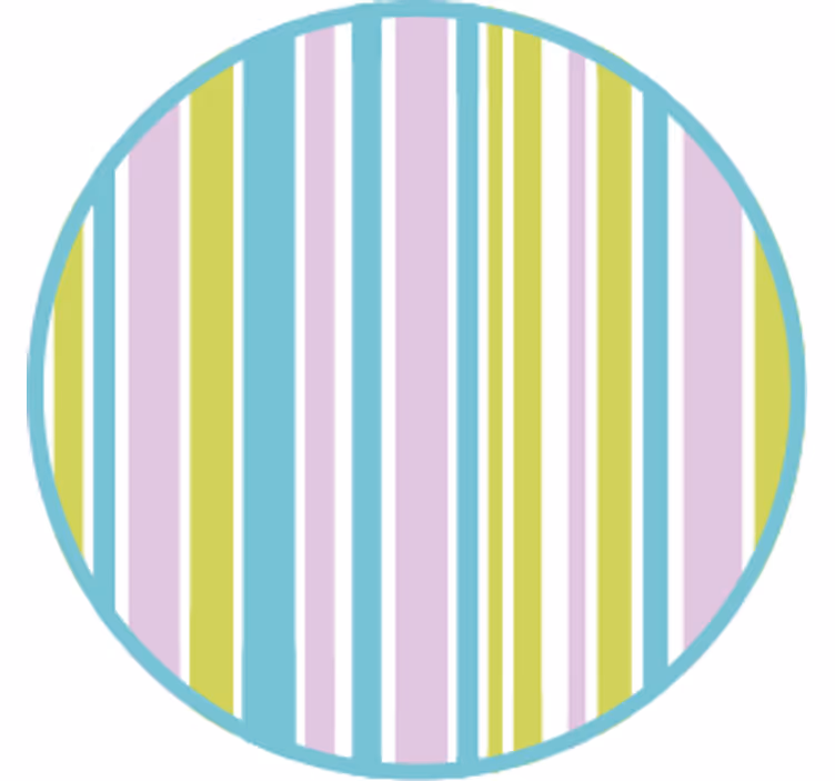 Posavasos círculo a rayas colorido - TenVinilo