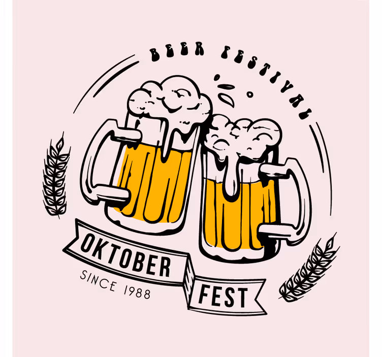 Posavasos cerveza oktober fest salud - TenVinilo