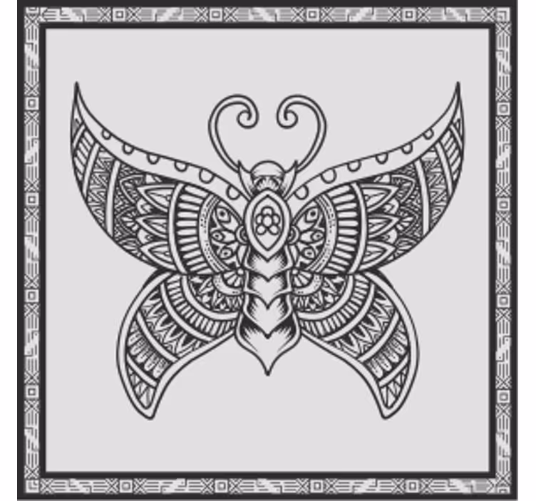 Posavasos vintage con diseño de mariposas intrincadas - TenVinilo