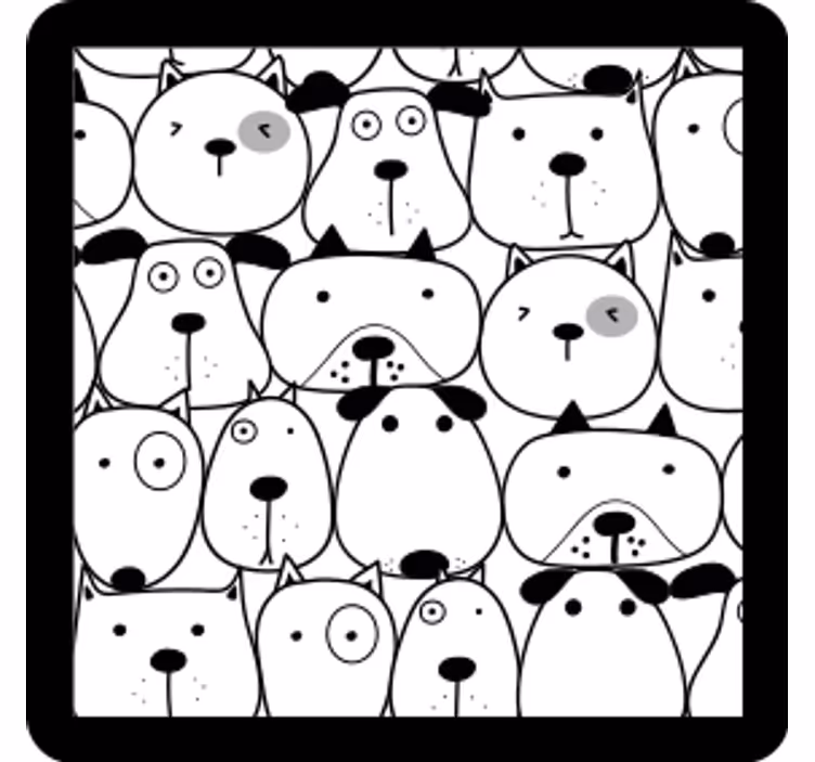 Posavasos frikis caras de perros fantásticos - TenVinilo