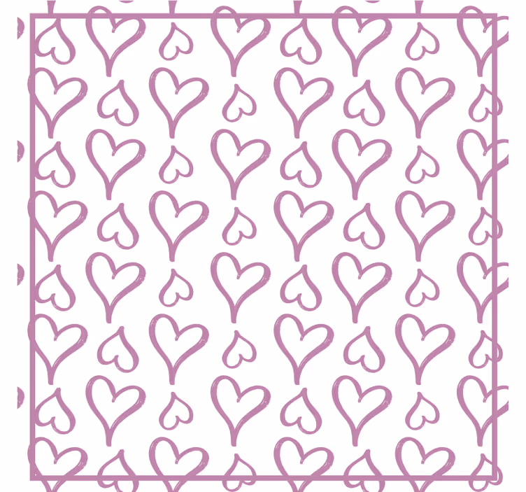 Posavasos moderno estampado con corazones - TenVinilo