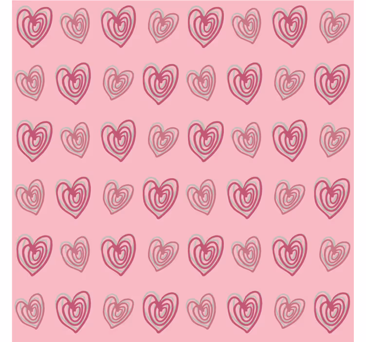 Posavasos moderno patrones de corazones superpuestos - TenVinilo