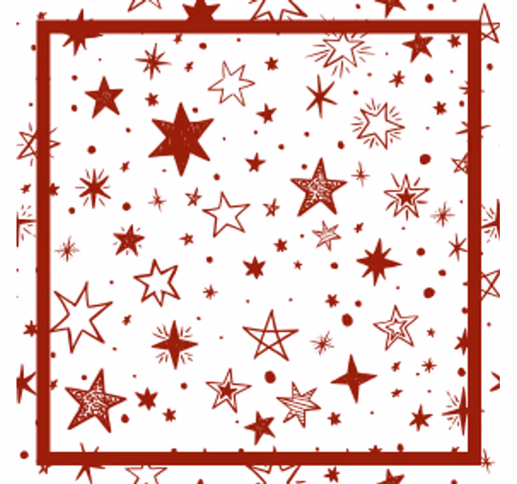 Posavasos navideño patrón estrellado festivo - TenVinilo