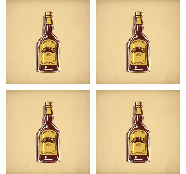 Posavasos cerveza botella de buen whisky - TenVinilo
