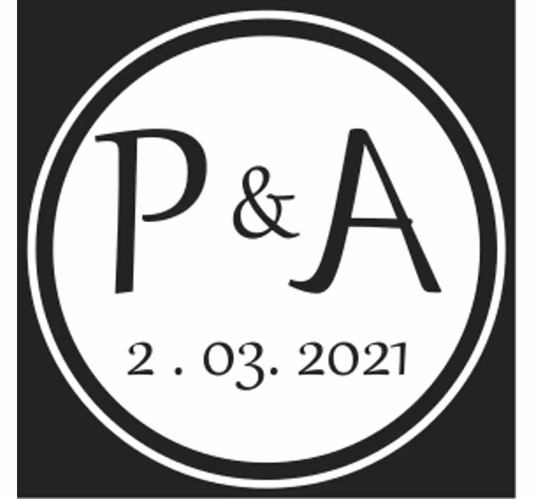 Posavasos personalizable con iniciales monogramadas - TenVinilo