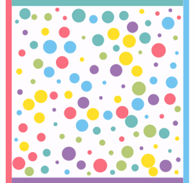 Posavasos moderno patrón de lunares coloridos - TenVinilo