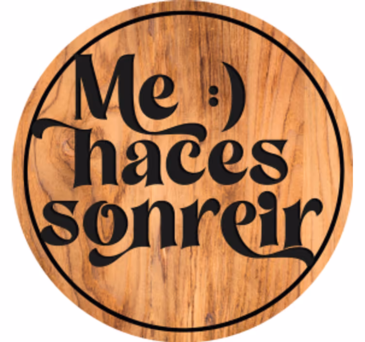 Posavasos textura Me haces sonreir - TenVinilo